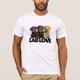 Lab Love labrador retriever chocolade zwart geel T-shirt