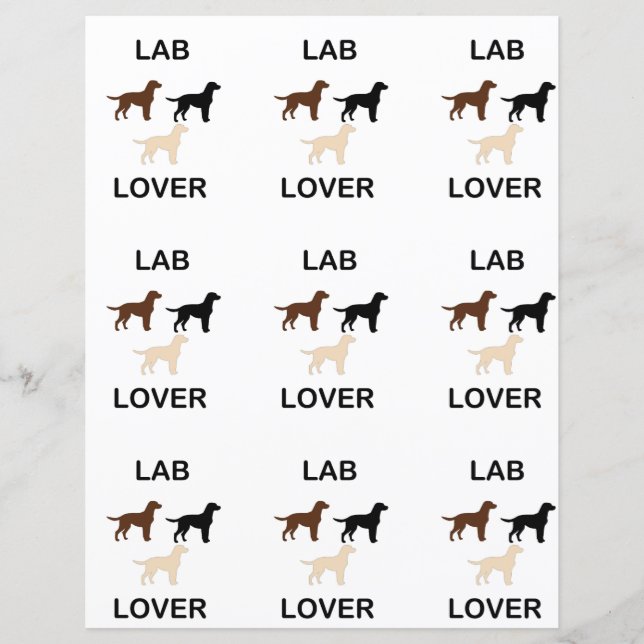 Lab Lover alle kleuren silhouettes (Voorkant)