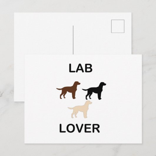 Lab Lover alle kleuren silhouettes Feestdagenkaart (Voorkant / Achterkant)