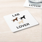 Lab Lover alle kleuren silhouettes Kartonnen Onderzetters (Schuin)