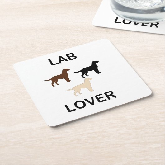 Lab Lover alle kleuren silhouettes Kartonnen Onderzetters (Schuin)
