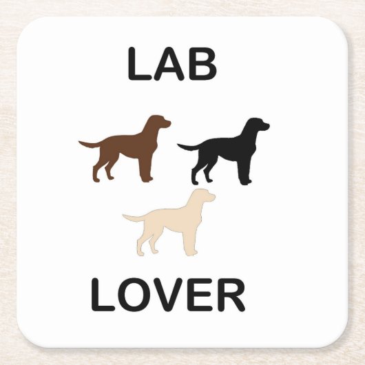 Lab Lover alle kleuren silhouettes Kartonnen Onderzetters (Voorkant)
