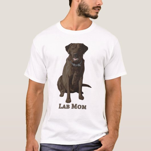 Lab Ma Chocolate Brown Labrador Retriever Dog Lov T-shirt (Voorkant)