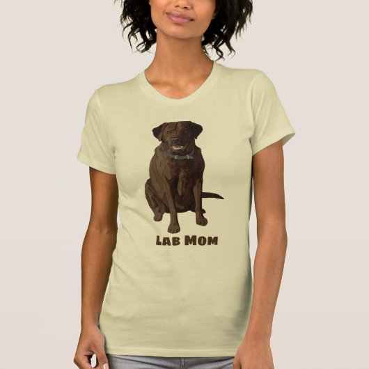 Lab Ma Chocolate Labrador Retriever T-shirt (Voorkant)