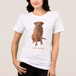 Lab Ma Fox Red Yellow Labrador Retriever Dog Tri-Blend Shirt