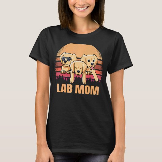 Lab Ma Yellow Labrador Retriever Dog Retr T-shirt (Voorkant)