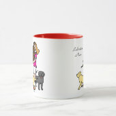 Lab Mam in het Roze Shirt 2 Mok (Midden)