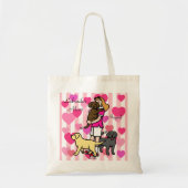 Lab Mam in het Roze Shirt 2 Tote Bag (Voorkant)