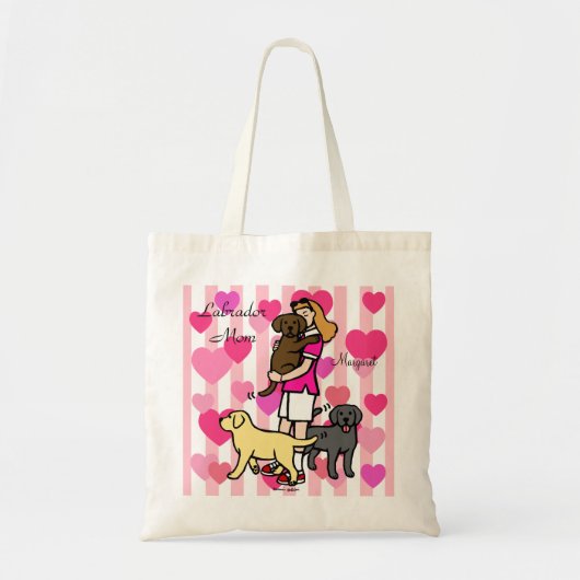 Lab Mam in het Roze Shirt 2 Tote Bag (Voorkant)