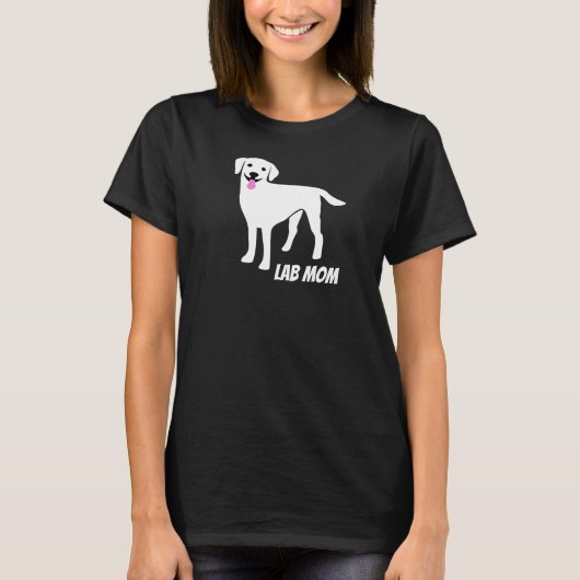 Lab mama Labrador Retriever Eigenaar T-shirt (Voorkant)
