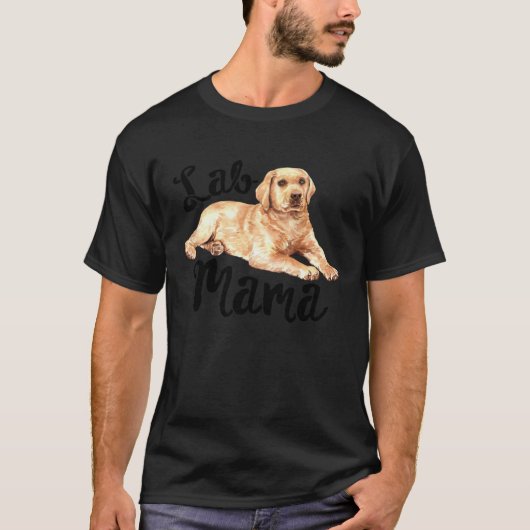 Lab Mama Labrador Retriever Hondenmoeder Redding V T-shirt (Voorkant)