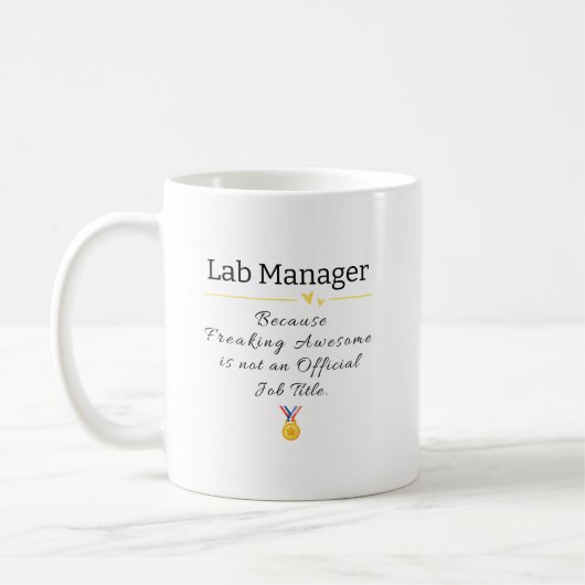 Lab Manager – Freaking Geweldige functietitel Koffiemok (Links)