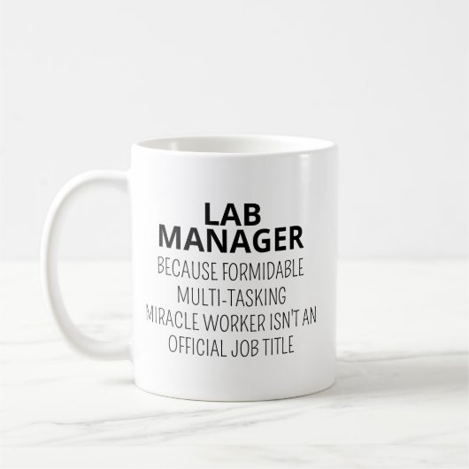 Lab Manager Mug, Lab Manager Gift, Funny Laborator Koffiemok (Links)