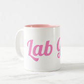 Lab Meisje Laboratorium Technicus Wetenschappelijk Tweekleurige Koffiemok (Voorkant links)
