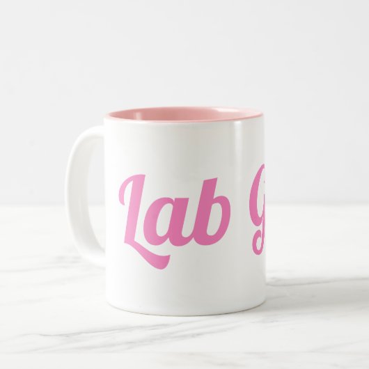 Lab Meisje Laboratorium Technicus Wetenschappelijk Tweekleurige Koffiemok (Voorkant links)