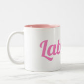 Lab Meisje Laboratorium Technicus Wetenschappelijk Tweekleurige Koffiemok (Links)