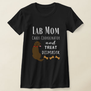 Lab Moeder chaos coördinator Chocolade Labrador T-shirt