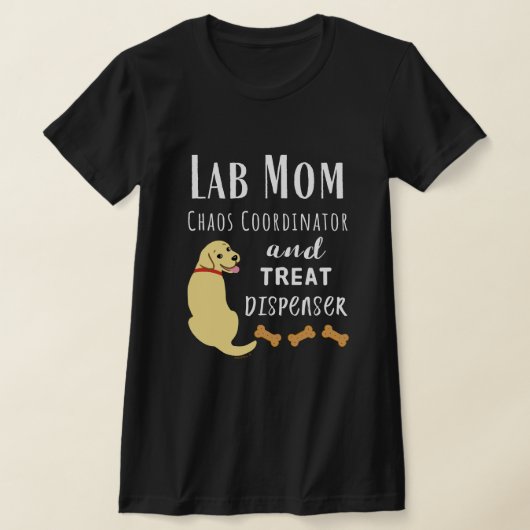 Lab Moeder chaos coördinator Yellow Labrador T-shirt (Laagn)