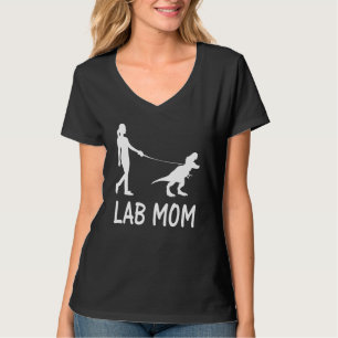Lab Moeder Labrador Retriever Mama Hond Dinosaurus T-shirt