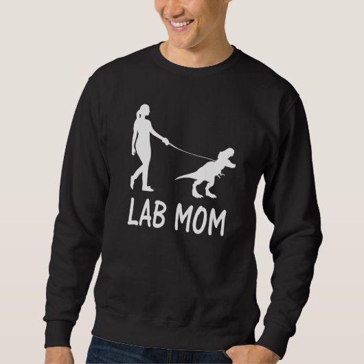 Lab Moeder Labrador Retriever Mama Hond Dinosaurus Trui (Voorkant)