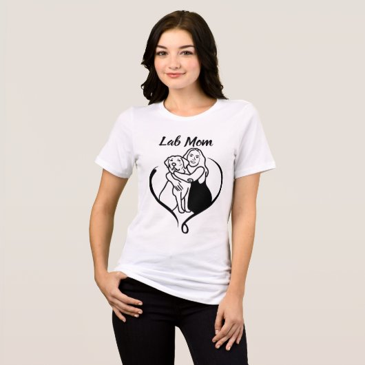 Lab Moeder Liefde Tri-Blend Shirt (Voorkant volledig)