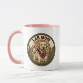 Lab Mom Coffee Mok | Labrador Moeder Cadeau | Vint (Links)
