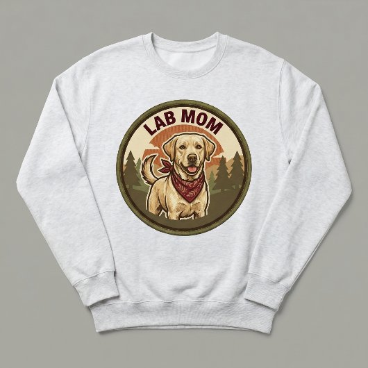 Lab Mom Crewneck Sweatshirt Hond Moeder Cadeau Voo