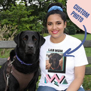 Lab Mom Custom Dog Photo Gift voor Labrador-eigena T-shirt