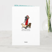 Lab Mom Santa Christmas 2 Feestdagen Kaart (Achterkant)