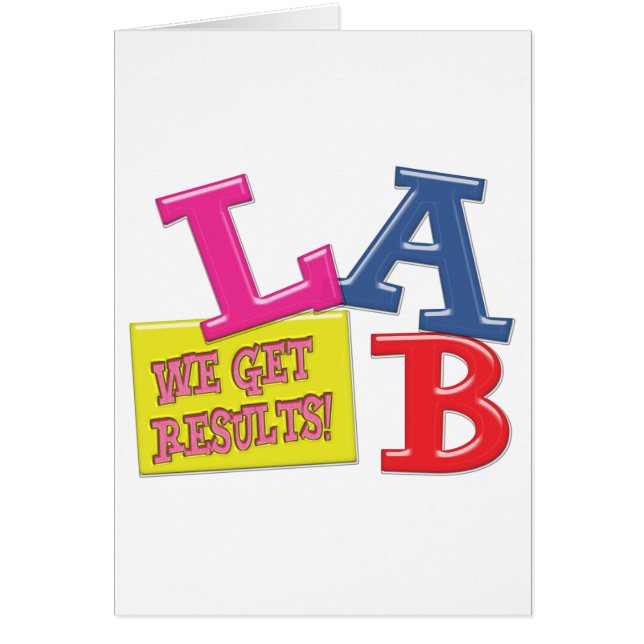 LAB MOTTO LABORATORY WE KRIJGEN RESULTATEN! (Voorkant)
