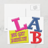 LAB MOTTO LABORATORY WE KRIJGEN RESULTATEN! BRIEFKAART (Voorkant / Achterkant)