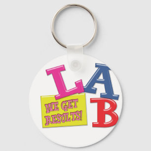 LAB MOTTO LABORATORY WE KRIJGEN RESULTATEN! SLEUTELHANGER