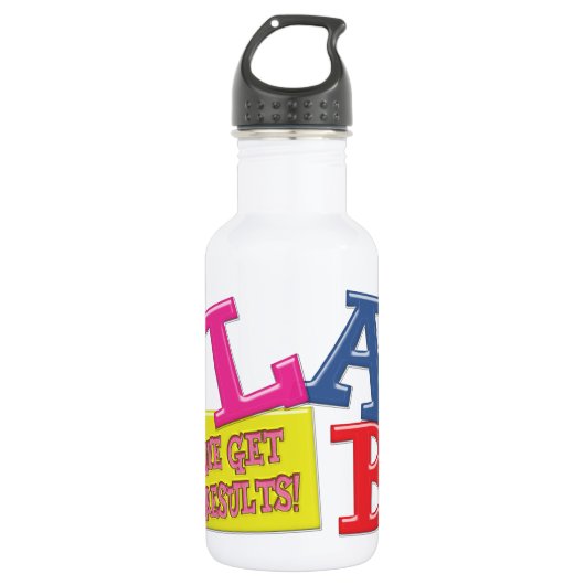 LAB MOTTO LABORATORY WE KRIJGEN RESULTATEN! WATERFLES (Voorkant)