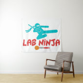 LAB NINJA - MEDISCH LAB WETENSCHAPPELIJK TAPESTRY WANDKLEED (In Situ (horizontaal))