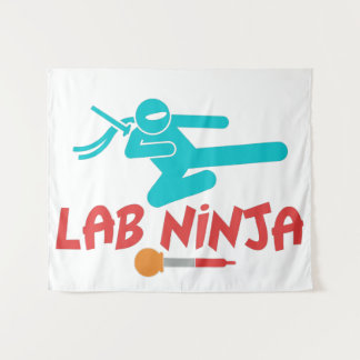 LAB NINJA - MEDISCH LAB WETENSCHAPPELIJK TAPESTRY WANDKLEED