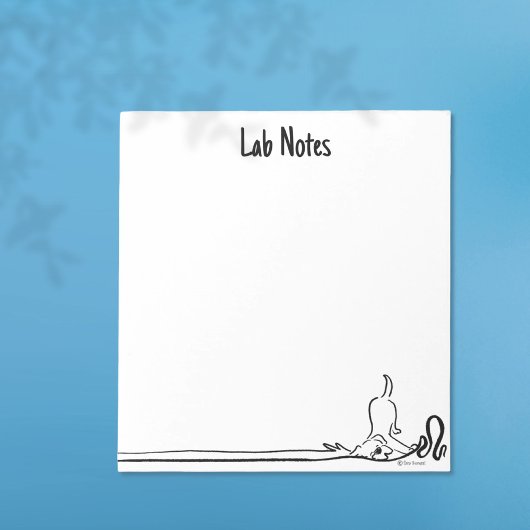 Lab Notes Whimsical Custom Black and White Notepad Notitieblok
