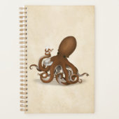 Lab Octopus & Periodic Table Victoriaans Naturalis Planner (Voorkant)