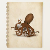 Lab Octopus & Periodic Table Victoriaans Naturalis Planner (Voorkant)