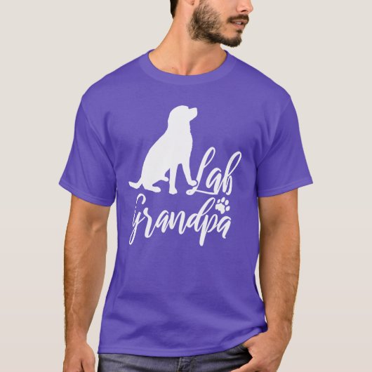 Lab Opa ontwerp voor Labrador Retriever Opa T-shirt (Voorkant)
