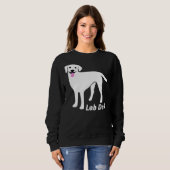 Lab Papa Schattige Witte Labrador Retriever Trui (Voorkant volledig)