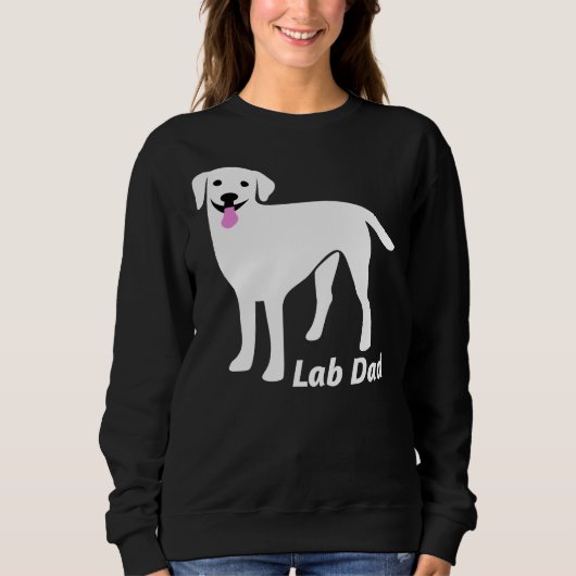 Lab Papa Schattige Witte Labrador Retriever Trui (Voorkant)