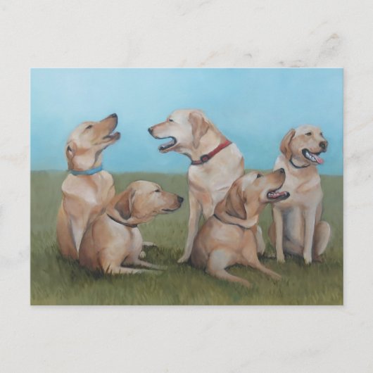 Lab Party Dog Art Briefkaart (Voorkant)