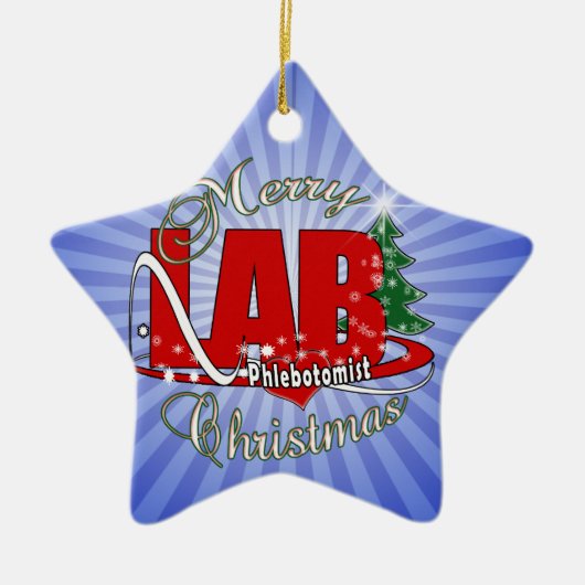 LAB PHLEBOTOMIST CHRISTMAS KERAMISCH ORNAMENT (Voorkant)