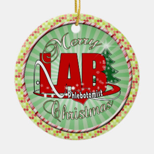 LAB PHLEBOTOMIST CHRISTMAS KERAMISCH ORNAMENT