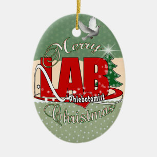 LAB PHLEBOTOMIST CHRISTMAS KERAMISCH ORNAMENT