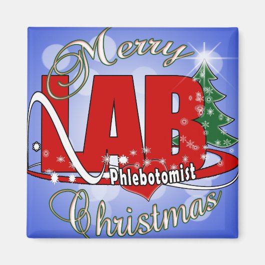 LAB PHLEBOTOMIST CHRISTMAS MAGNEET (Voorkant)