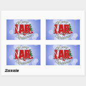LAB PHLEBOTOMIST CHRISTMAS RECHTHOEKIGE STICKER (Vel)