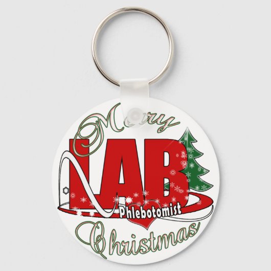 LAB PHLEBOTOMIST CHRISTMAS SLEUTELHANGER (Voorkant)