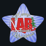 LAB PHLEBOTOMIST CHRISTMAS STER STICKER<br><div class="desc">LAB PHLEBOTOMIST CHRISTMAS BIG RED LAB ABREVIATION MERRY CHRISTMAS - Celebrate PHLEBOTOMY VENIPUNCTURIST BLOED DRAADT</div>