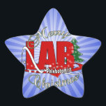 LAB PHLEBOTOMIST CHRISTMAS STER STICKER<br><div class="desc">LAB PHLEBOTOMIST CHRISTMAS BIG RED LAB ABREVIATION MERRY CHRISTMAS - Celebrate PHLEBOTOMY VENIPUNCTURIST BLOED DRAADT</div>